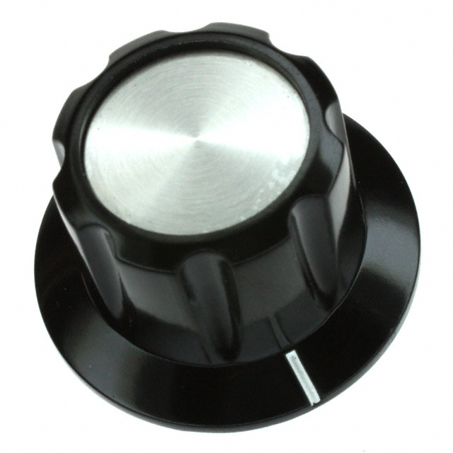 【PKB90B1/4】KNOB FLUTED W/SKIRT 0.250" PLAST